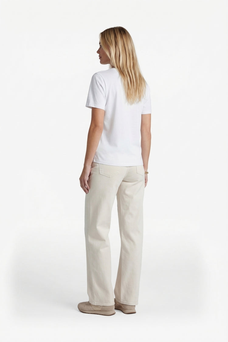 Halle T-Shirt | Offwhite/Walnut