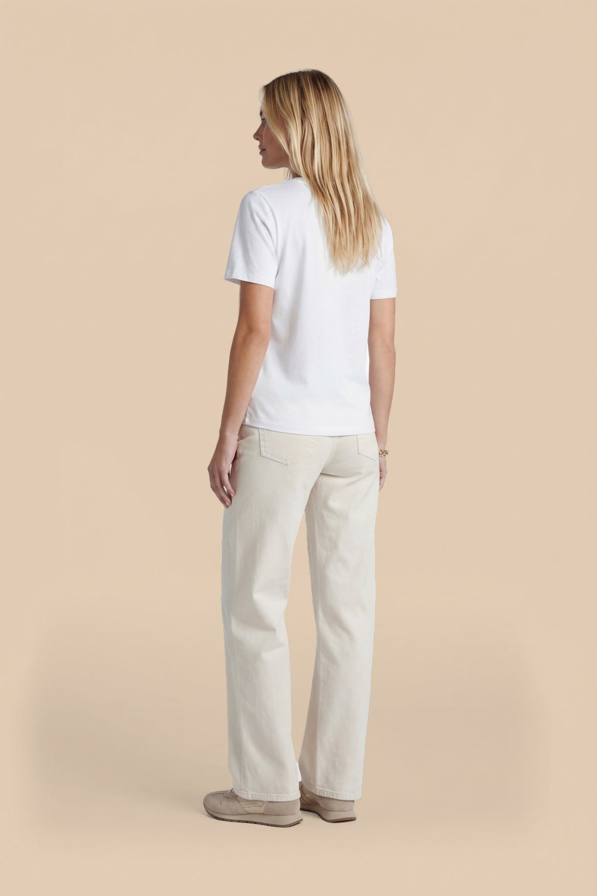Halle T-Shirt | Offwhite/Walnut