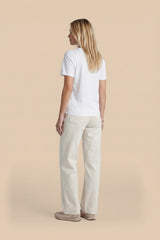 Halle T-Shirt | Offwhite/Walnut