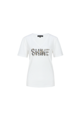 Halle T-Shirt | Offwhite/Walnut