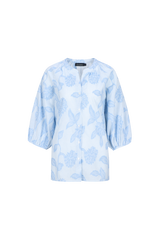 Kairi blouse | Celestial Blue/Offwhite