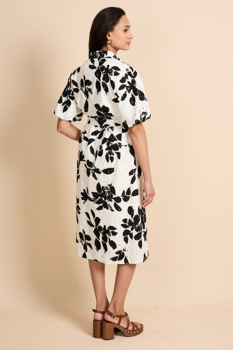 Zophia dress | Offwhite/Black