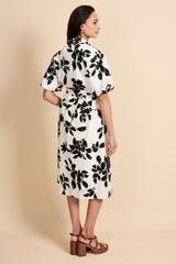 Zophia-Kleid | Offwhite/Schwarz