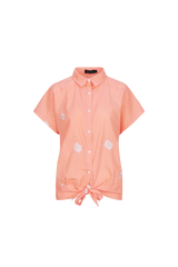 Arlise blouse | Warm Coral/Sand
