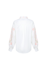 Anoukis Bluse | Offwhite/Warme Koralle