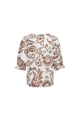 Ophelia Top | Off-White/Walnuss