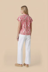 Devon top | Sand/Pretty Pink