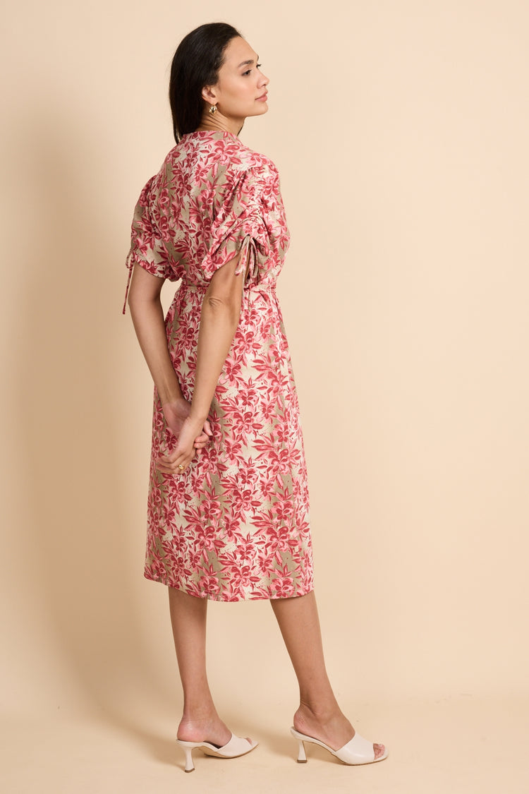 Evania dress | Sand/Pretty Pink