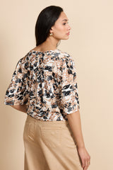 Faylinn top | Offwhite/Kint Camel