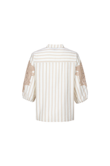 Hester blouse | Offwhite/Kint Camel