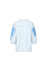 Hester blouse | Offwhite/True Blue