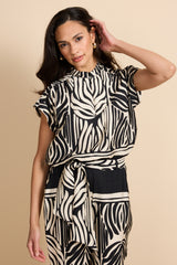 Havine top | Black/Sand