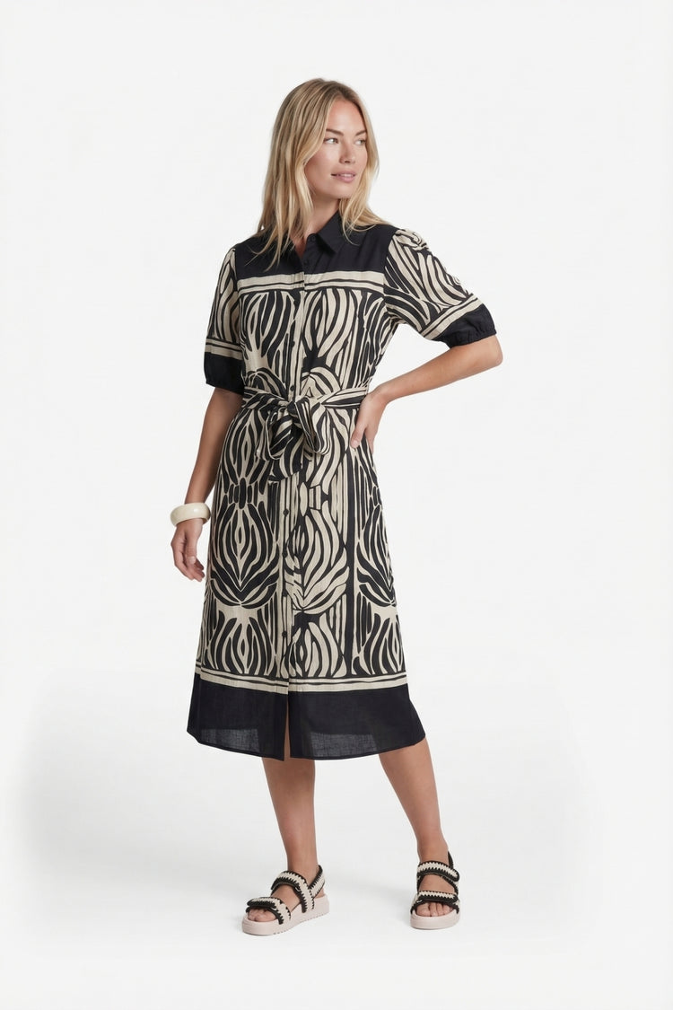 Jiska dress | Black/Sand