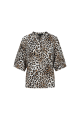Penelope Top | Offwhite/Walnuss