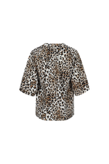 Penelope Top | Offwhite/Walnuss