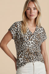 Elera top | Offwhite/Walnut