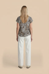 Elera top | Offwhite/Walnut