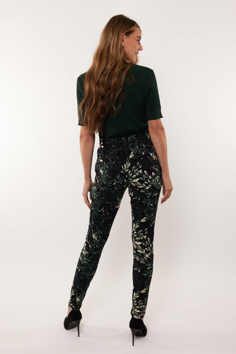 Elin pants | Black/Pine Green