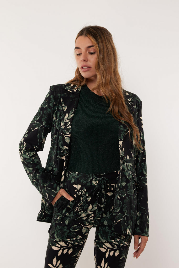 Maggie blazer | Black/Pine Green