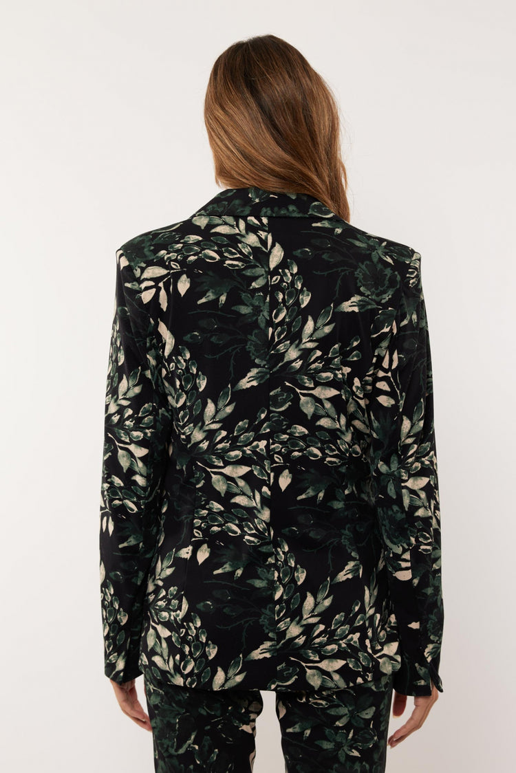 Maggie blazer | Black/Pine green