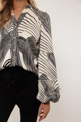 Aimy blouse | Sand/Black