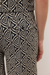 Nadine-Shorts | Cremeweiß/Schwarz