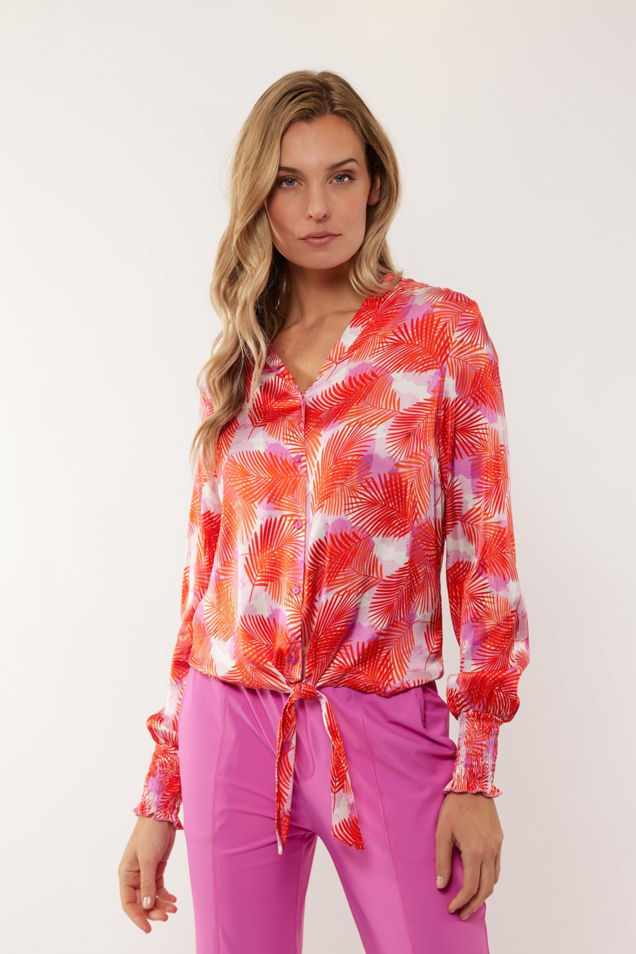 Monica blouse | Super pink/Poppy