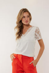 Belicia top | Offwhite