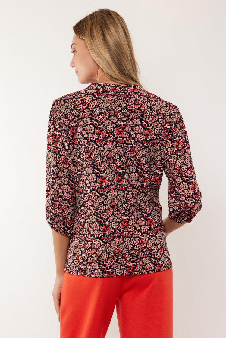 Bianne top | Black/Poppy