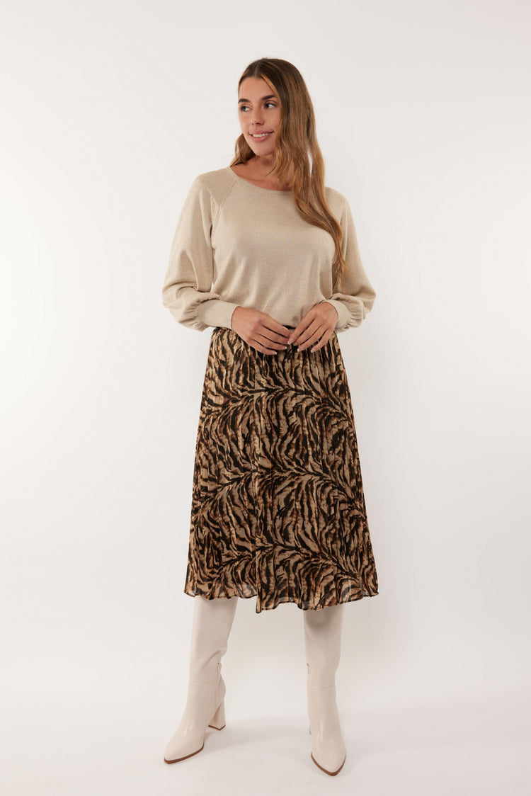 Roxanne skirt | Black/Camel