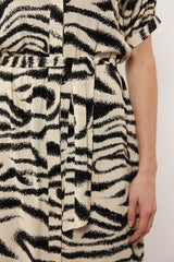 Bertine jurk | Sand/Black