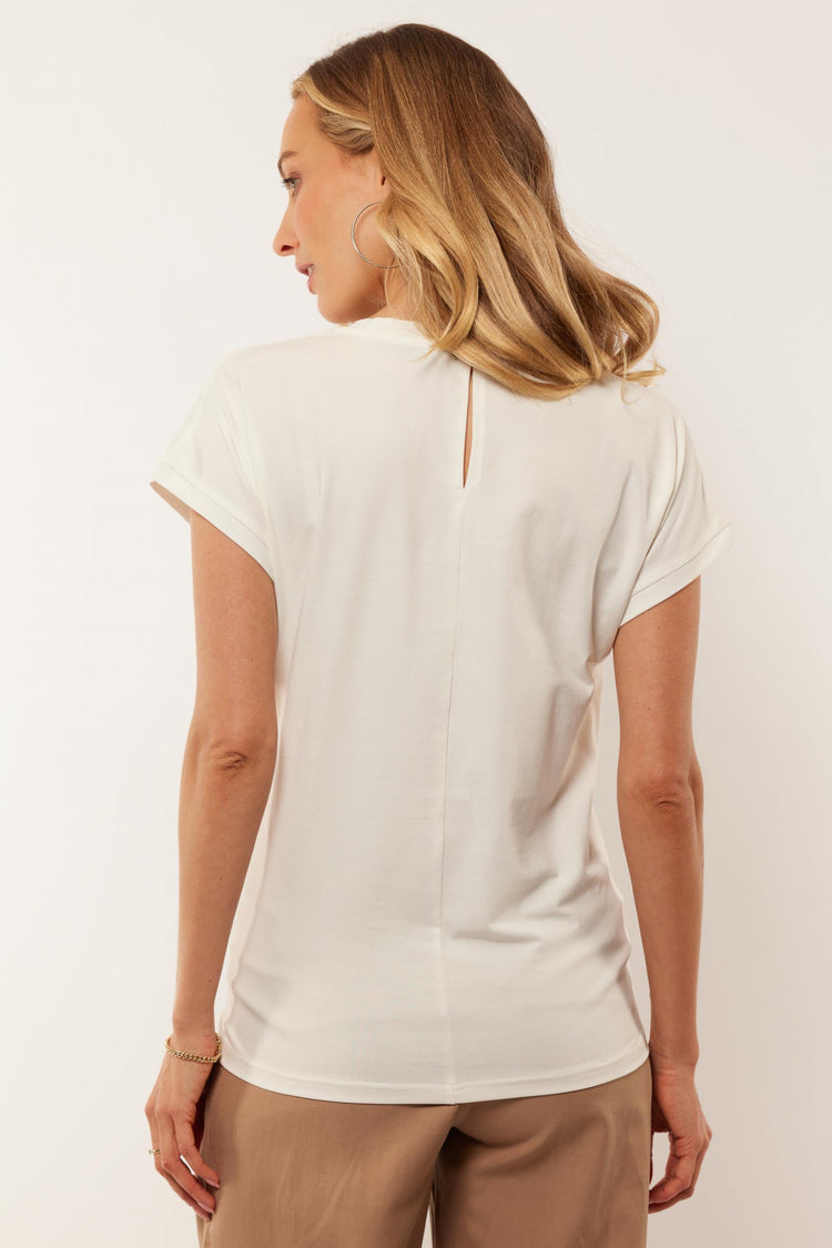 Carmen-T-Shirt | Offwhite/Sahara