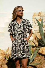 Oline dress | Black/Sand