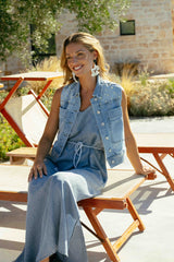 Ferelith Weste | Denim Hellblau