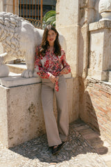 Hana Bluse | Mineralrot/Mondgestein