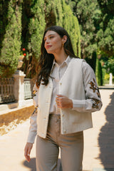 Rory blouse | Offwhite/Sahara