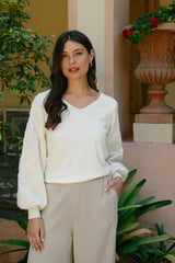 Raquelle trui | Wool White