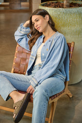 Xanthe blouse | True Blue