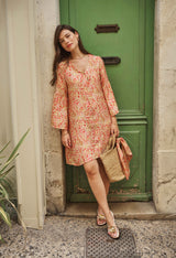 Lucien dress | Wood Ash/Tea Rose