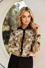 Elanora blouse | Black/Color Mix