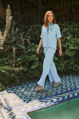 Clarissa Bluse | Chambray Blau