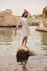 Dagmar dress | Off white/Black