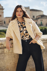 Uma blouse | Light Camel/Black
