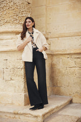 Uma blouse | Light Camel/Black