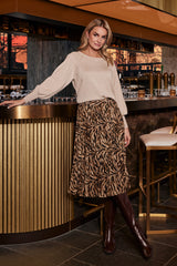 Roxanne skirt | Black/Camel