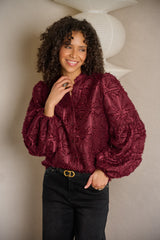 Araminta blouse | Warm Aubergine
