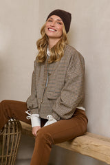 Seraphina jacket | Brown Sugar/Black