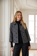 Rieva jacket | Black/Offwhite