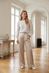 Olya top | Sand/Wool White