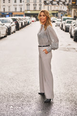 Livia blouse | Offwhite/Black